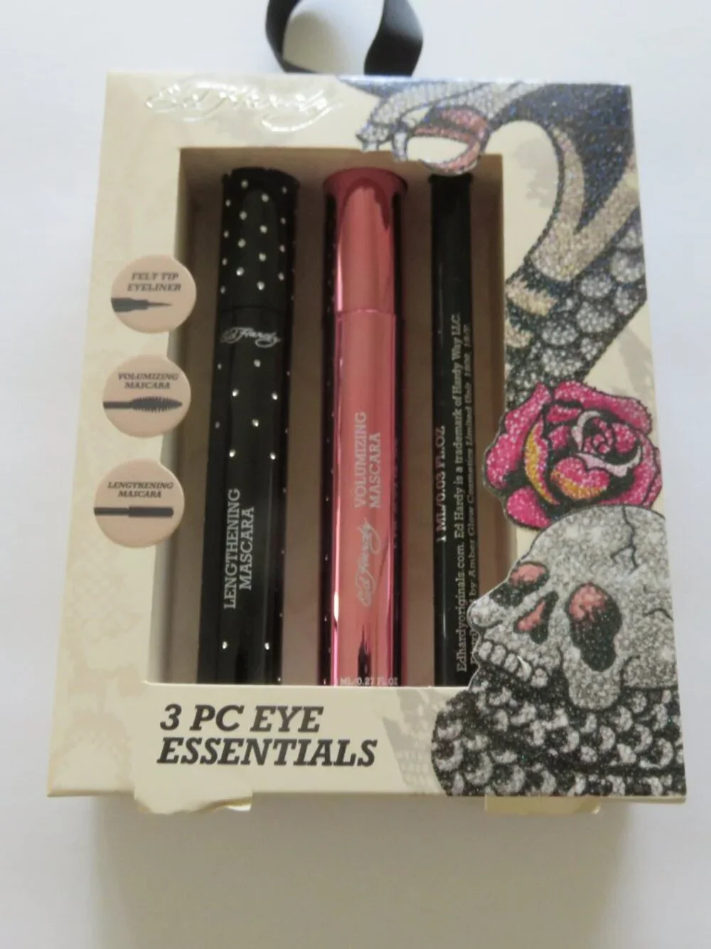 (#128)  Ed Hardy 3 pc Eyeliner Essentials Set
